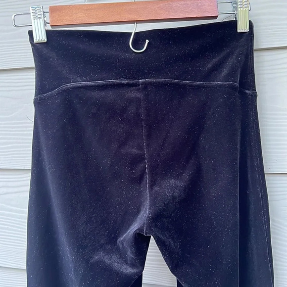 Spanx Women's High Waisted Black Pull On Velvet Slimming Leggings size Small - Picture 6 of 10